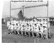 photo of 1950s TC junior high football team in white uniforms