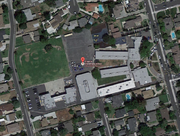 Aerial view of Emperor School, Temple City, CA.